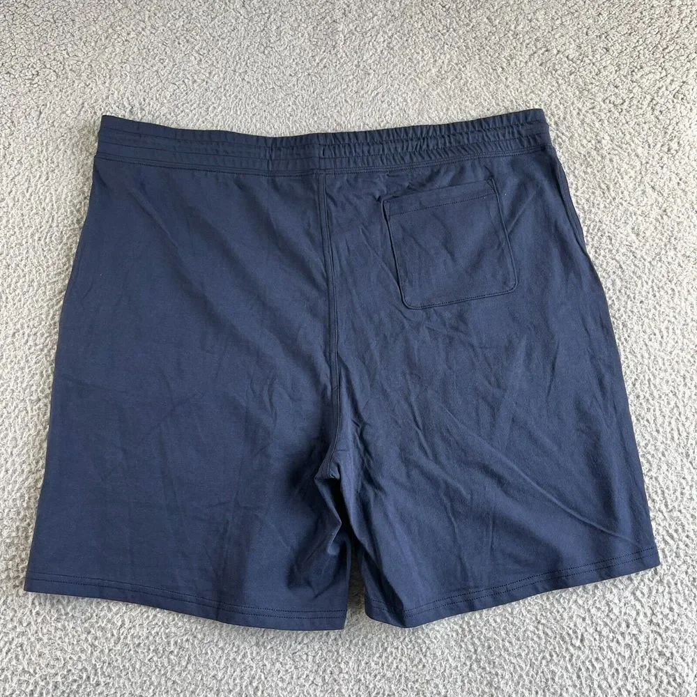 NEW J. Crew Shorts Mens Extra Large Blue Chino‎ Sweat Drawstring Stretch Waist